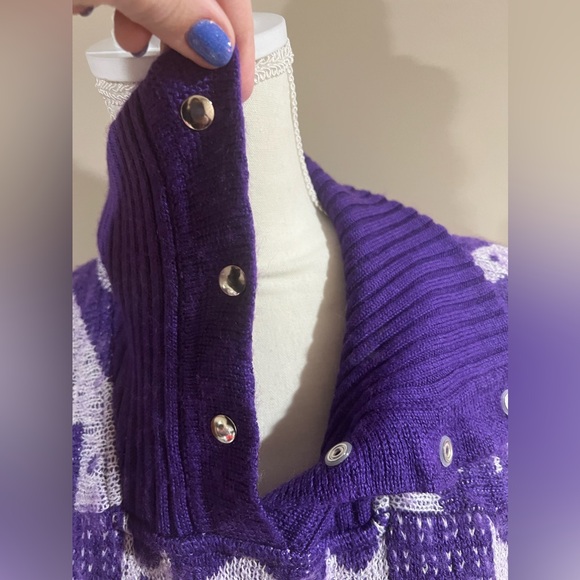 Vintage 80s white stag sweater size medium wool and acrylic - Picture 4 of 9